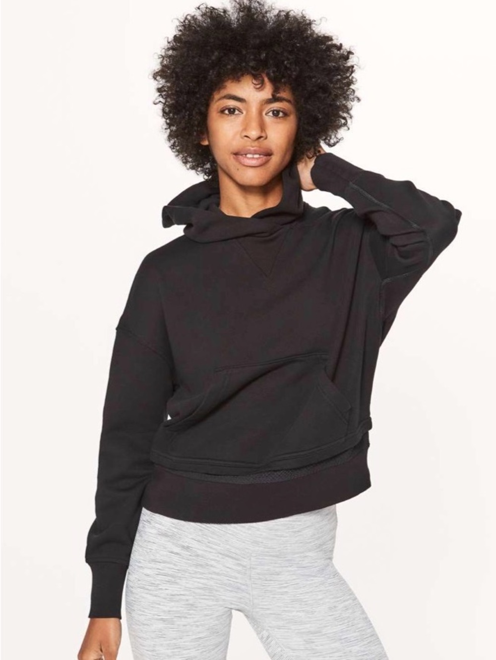 lululemon athletica Black Hooded Pullover Sweatshirt